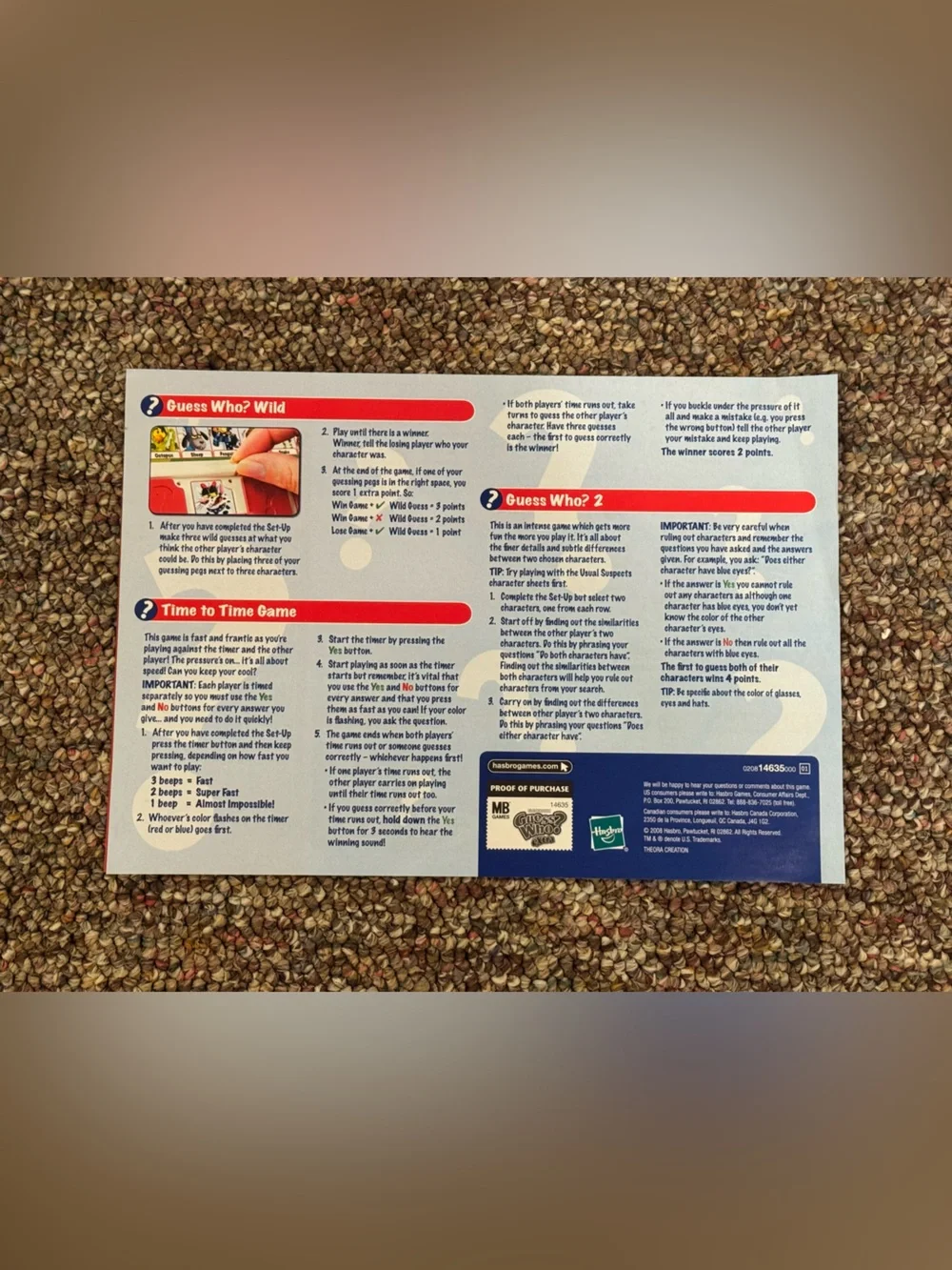 Guess Who? Extra - Red & Blue Electronic Kids Game: Complete: tested: